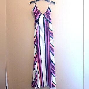 AKIRA Multicolored Striped Maxidress